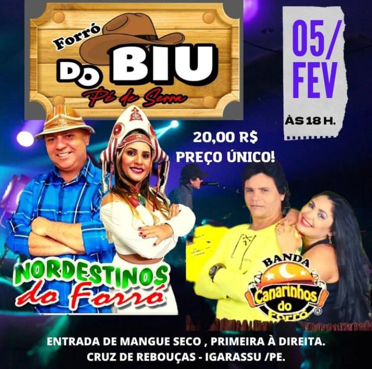Forró do Biu - Nordestinos do Forró / Banda Canarinhos do Forro