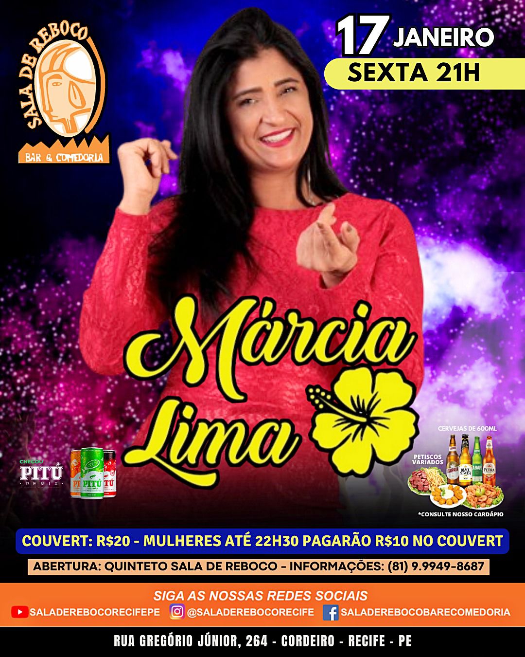 Sala de Reboco - Show de Márcia Lima