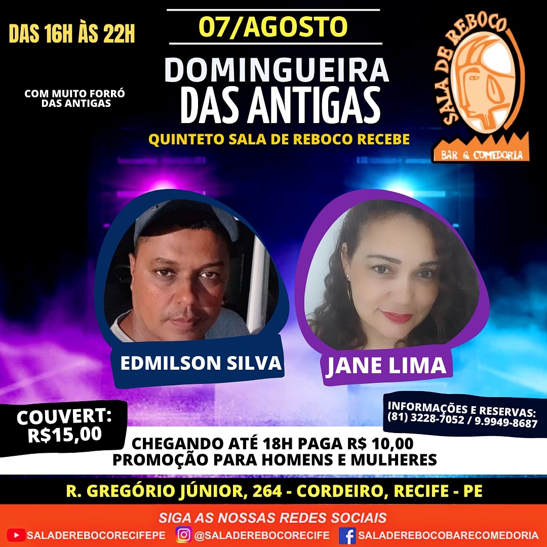 Sala de Reboco - Domingueira das Antigas